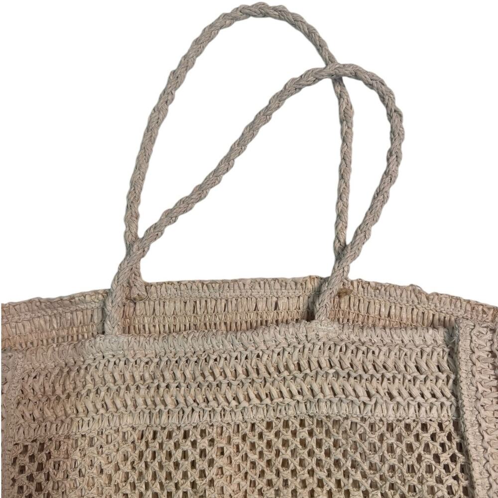 Gone Coastal Raffia Beach Tote Bag Nautical A New Day - Picture 4 of 6